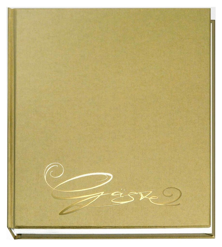 Gästebuch Classic 205x240mm 144 Seiten, Gold