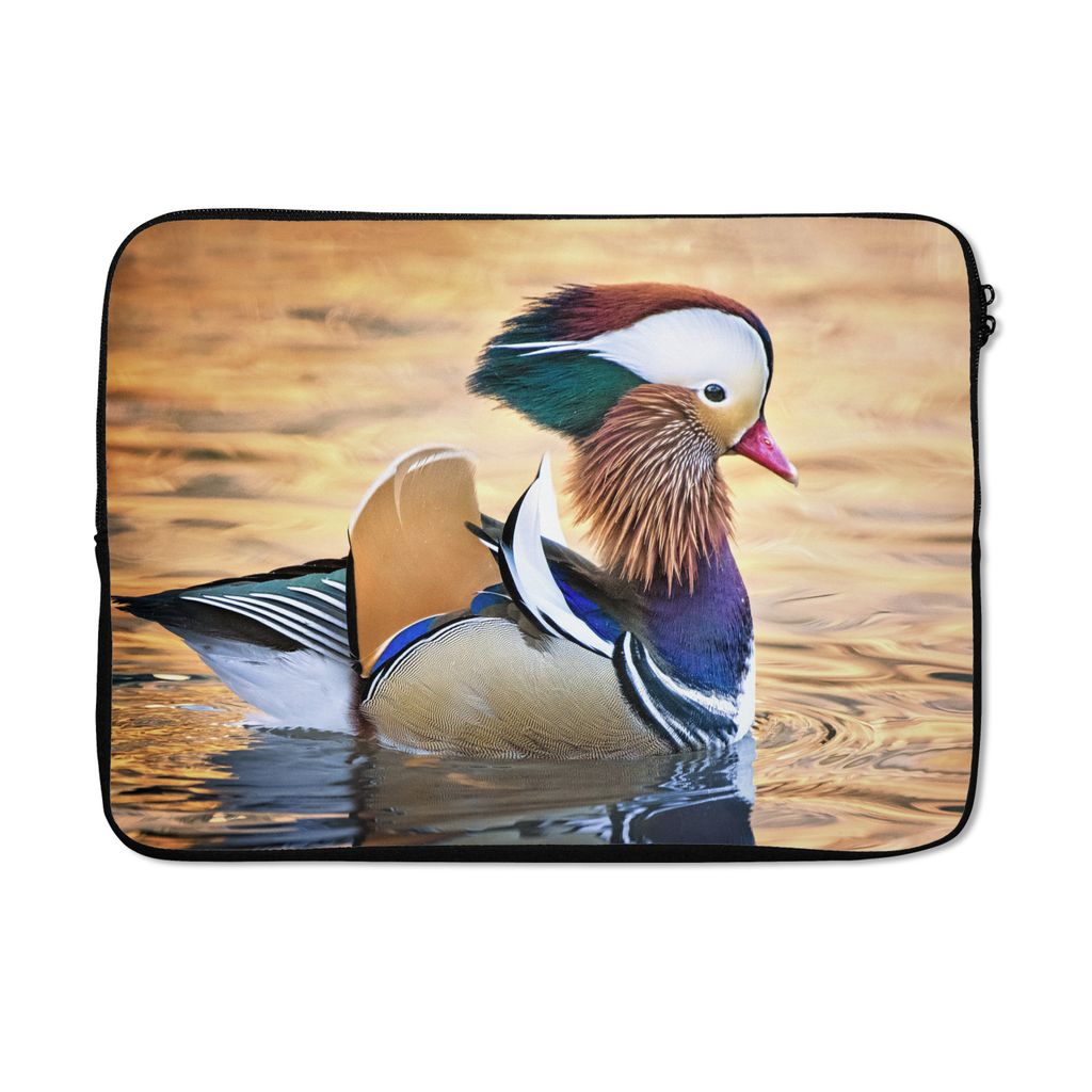 MuchoWow Laptop Hülle 14 ZollEnte - Wasser - Tier Laptoptasche - Laptoptasche - Stoßsicher - Schutzhaube