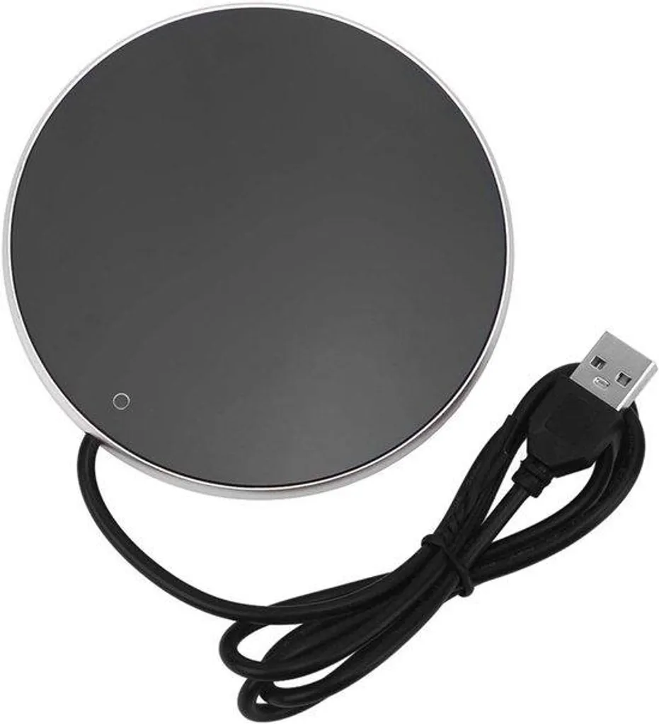 Garder Café au Chaud au Bureau - Chauffe-tasse USB Argent 55°C Nomade