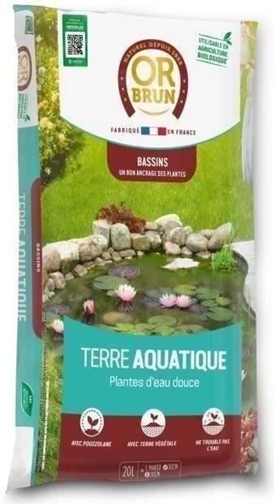 Aquatische Erde OR BRUN, 20L, Obrtaqu20N, Speziell für Wasserpflanzen