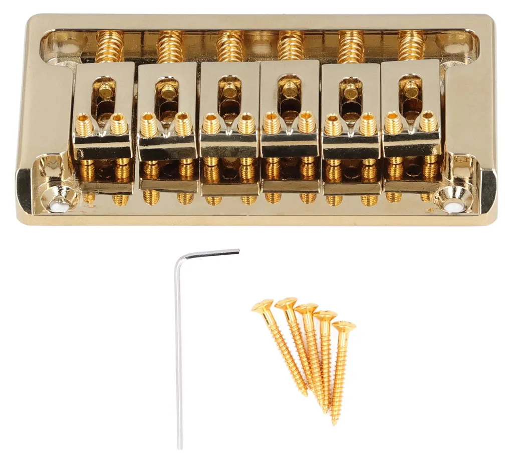 Chevalet de guitare électrique 6 cordes en laiton massif doré pour ST