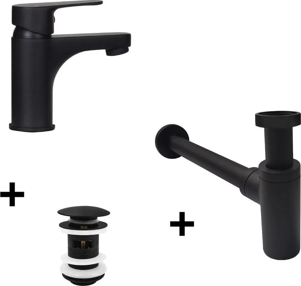 Kit Bagno Rubinetto GRIFO + Piletta CLINT + Sifone SIMON: Qualità Italiana