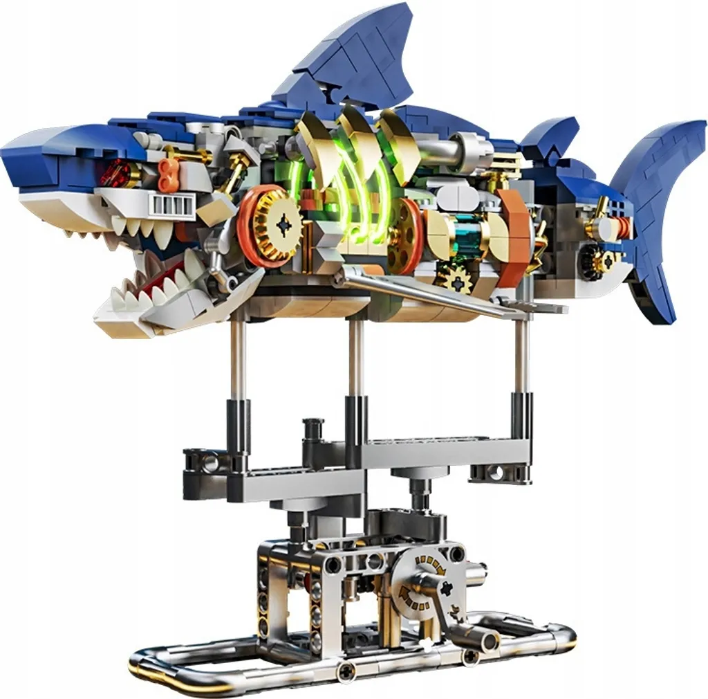 Requin Technique Mobile 687 pièces avec LED - Jeu de Construction 3D