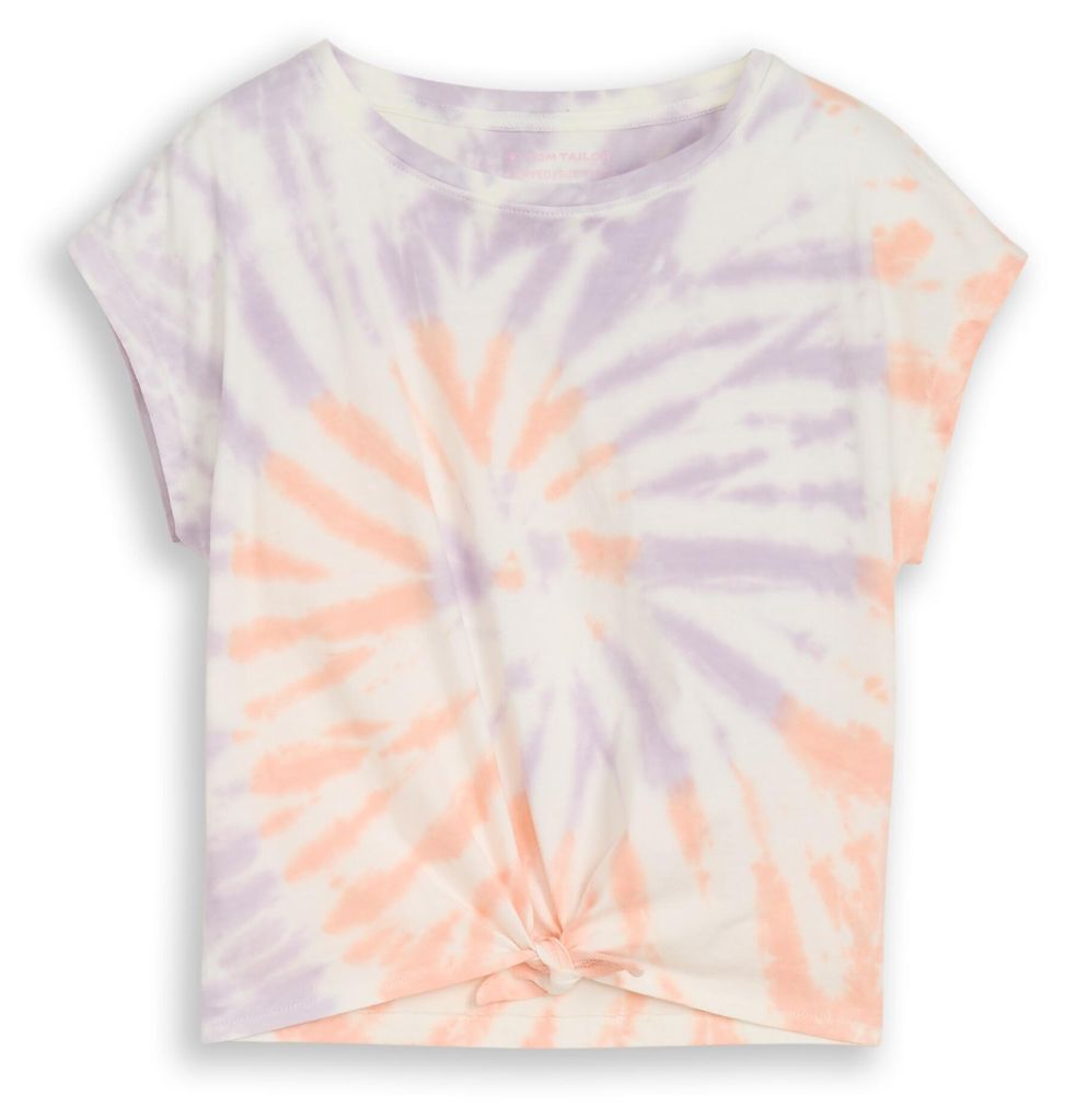Cropped T-Shirt mit Knoten-Detail