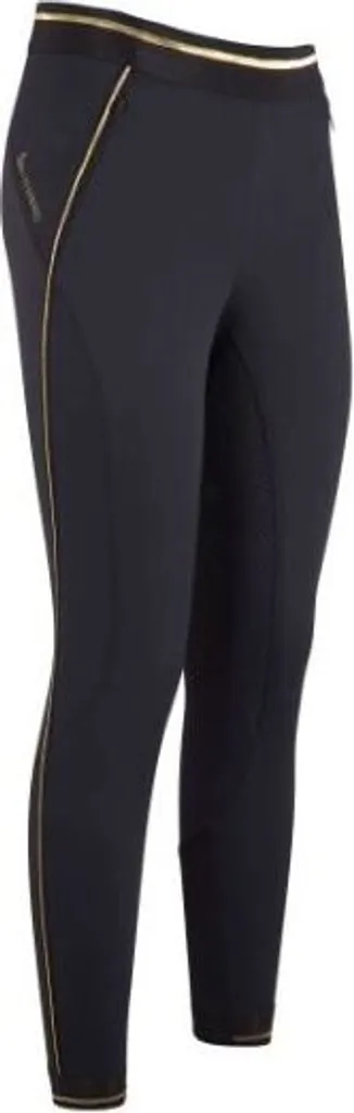 Leggings d'équitation Euro-Star Athletic Lux LTE Full-Grip Noir et Or 38