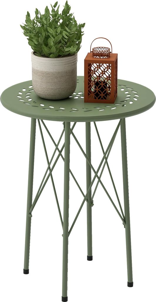 Outsunny Gartentisch Ø40 x 50cm, Wetterfest Balkontisch aus Produktbild 