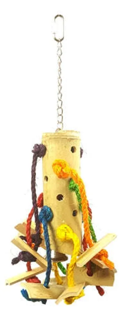 Puzzle interactif Happy Pet en bambou biodégradable pour grands oiseaux