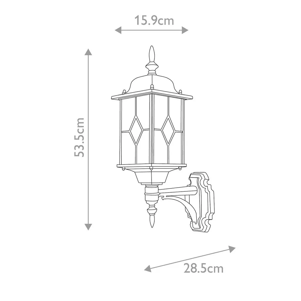 Applique Wexford aluminium noir IP44 Elstead : éclairage robuste E27