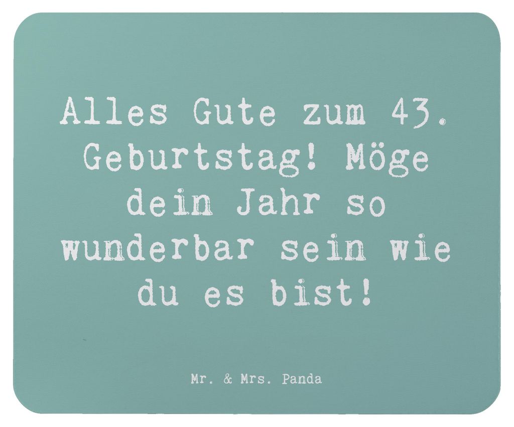 Mr. & Mrs. Panda Mauspad Spruch 43. Geburtstag - Meeresbrise - Geschenk, Mouse Pad, glücklicher, Alles Gute zum, Jubiläum 43, Alter, laptop, note...