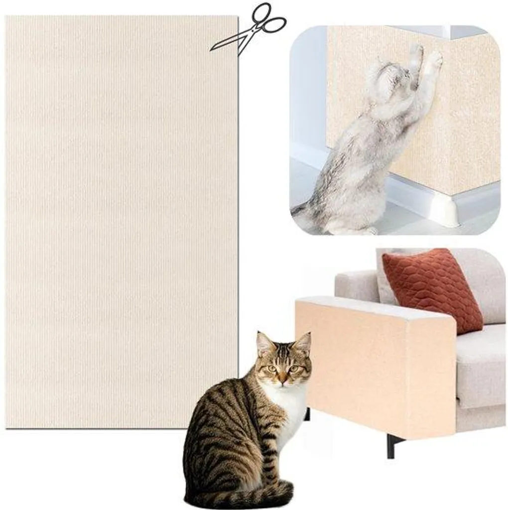 Tapis Anti-Griffures Chat Autocollant XXL 200x40cm - Protection Meuble