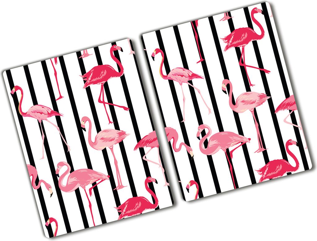 Tulup Glas Herdabdeckplatte - 2x40x52 cm - Glaskeramikkochfeld-Abdeckung Spritzschutz Glasabdeckplatte Kochplattenabdeckung und Schneidebrett - Zwe...