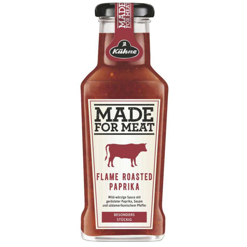 Verpackungsbild Kuehne Made for Meat Roasted Paprika Grillsauce mild wuerzig 235ml