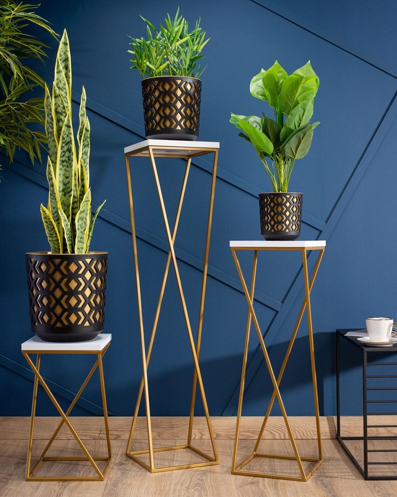 HowHomely Modern Pflanzenständer, Blumenhocker aus Metall Produktbild 9