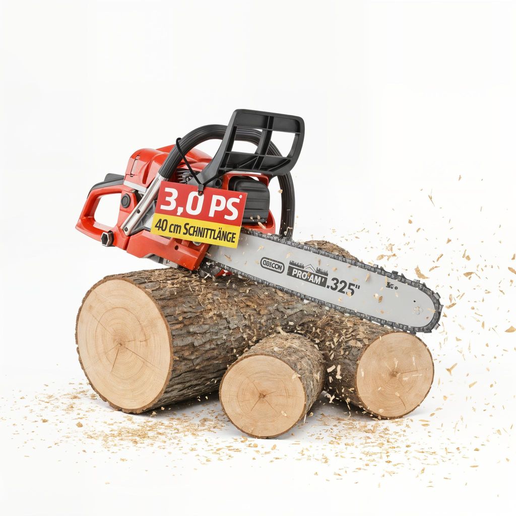 Kettensäge Motorsäge Benzin HECHT 950 | 3 PS / 50 cm³ | 45 cm Schwertlänge | 23 m/s | 12.000 U/min