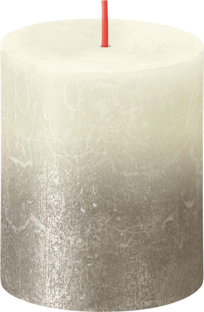 Bolsius Rustik Kerze Weiche Perle Champagner 80/68mm Produktbild 