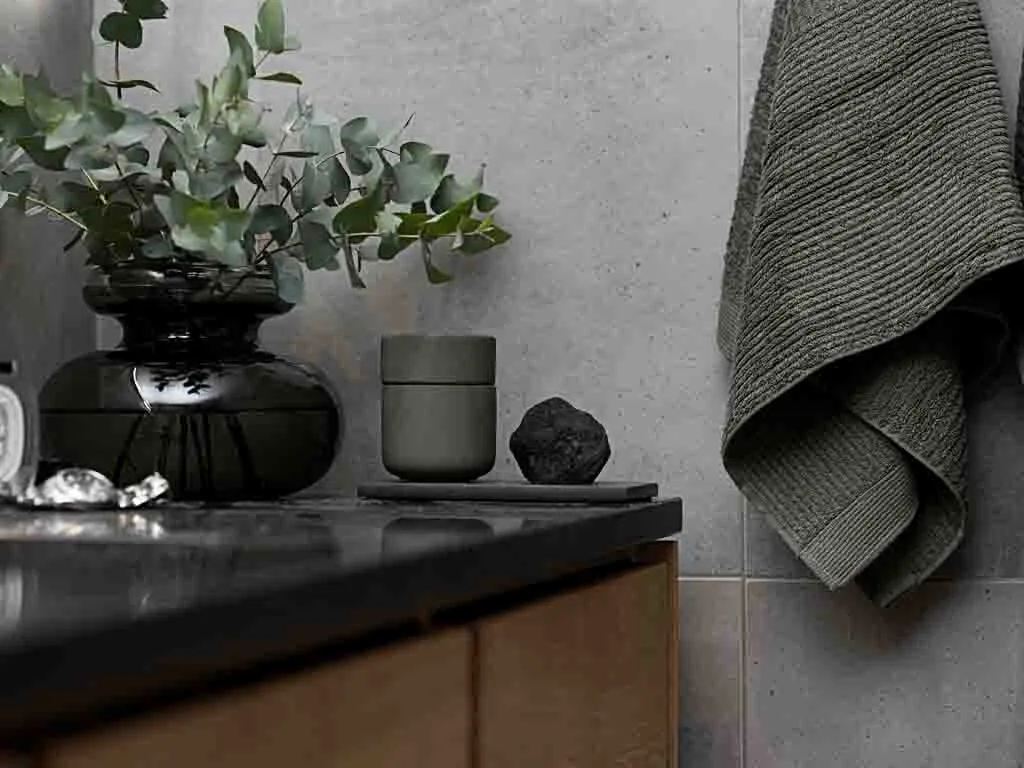 Jarre Grès Vert Olive Zone Denmark Ume avec Finition Soft Touch Mate - 3