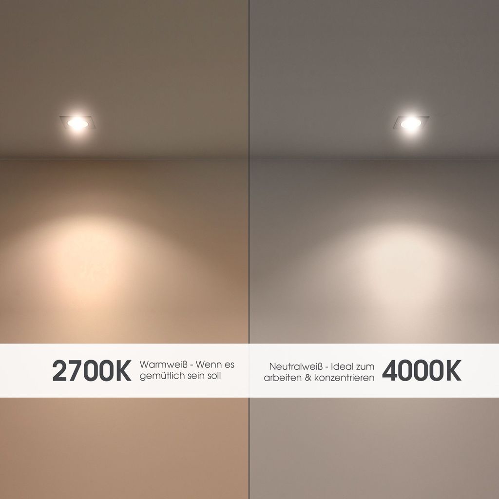10er Set flache WEEVO LED Einbaustrahler Downlight 2700K 5W Produktbild 6