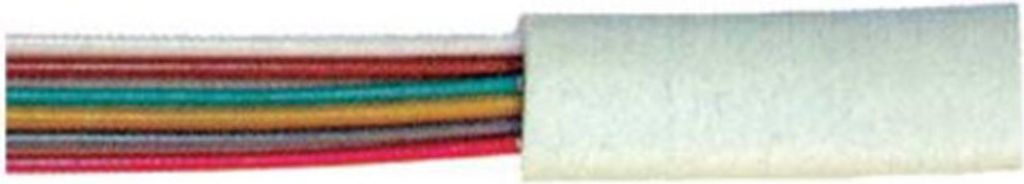 Telefonkabel 6-adrig flach weiß 20m