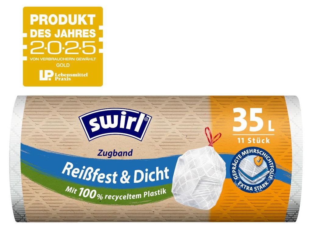 Worki na śmieci Swirl ze sznurkiem 35 litrów 11 sztuk 1 Zdjęcie produktu 