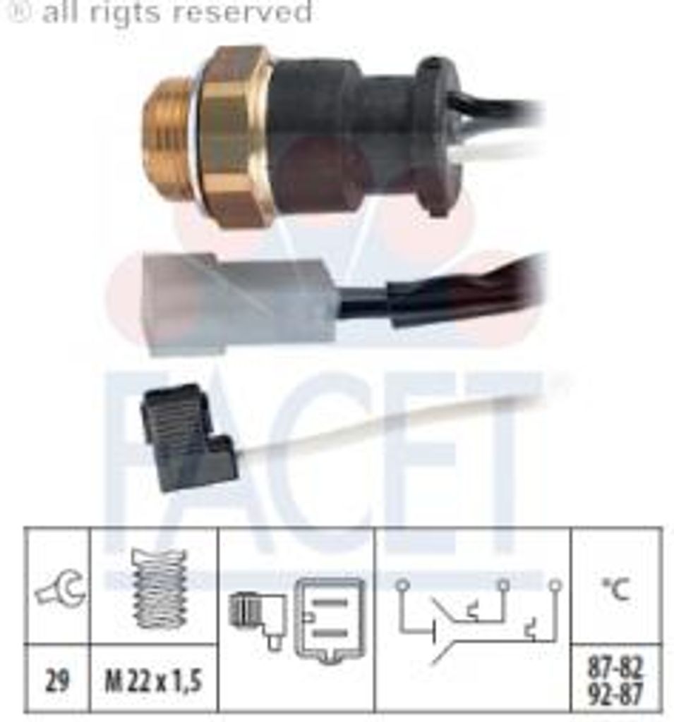 FACET Temperaturschalter, Kühlerlüfter 7.5602