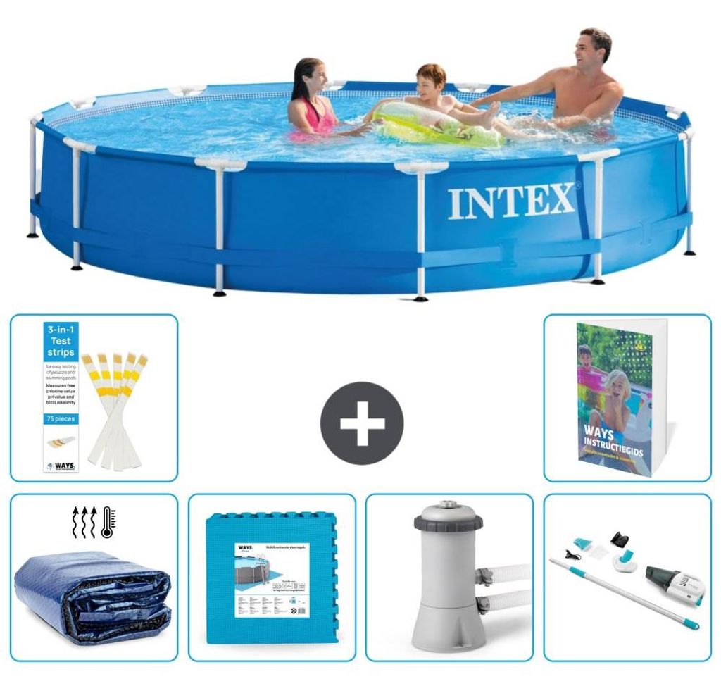 Frame Pool Rund - 366x76 cm - 7-teilig S145