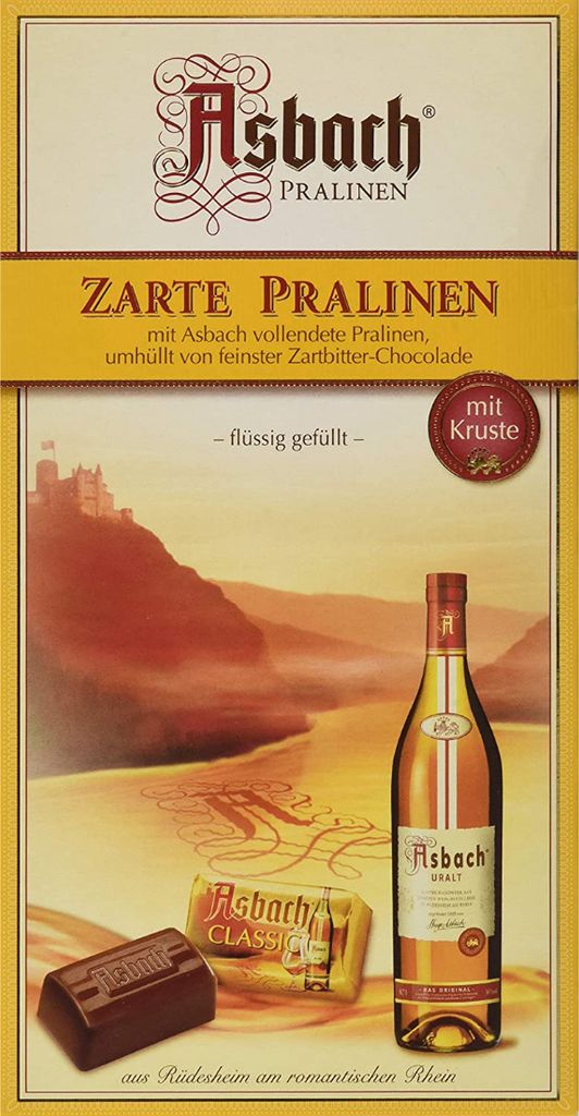 Asbach Zarte Pralinen Zartbitter Schokolade mit Weinbrandfüllung 250g