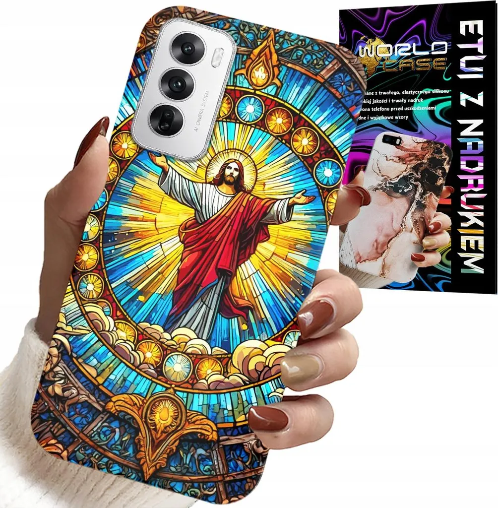 Custodia Oppo Reno12 5G Gesù Cristoforo - Cover Religiosa Alluminio