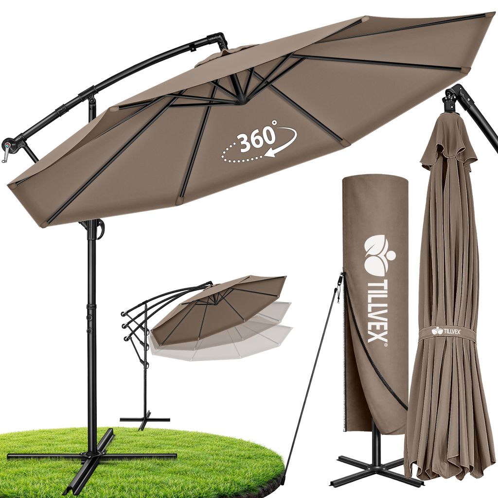 Parasol Tillvex Cappuccino Ø 300 cm Parasol suspendu Image du produit  Image générée par une IA