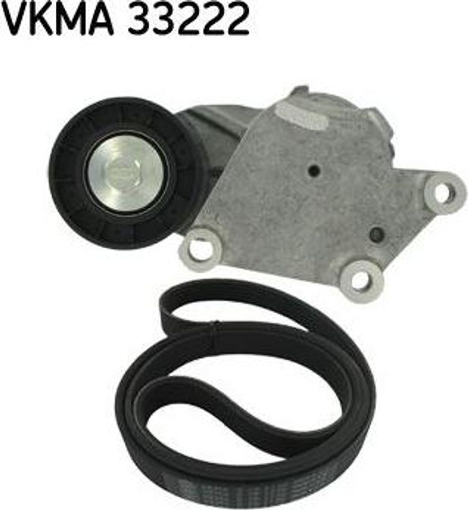 SKF VKMA 33222 Keilrippenriemensatz OE 1611277580 kompatibel mit C-Elysee, C4, Jumpy, Spacetourer, C-Max, Focus, Galaxy, Kuga, Mondeo, S-Max, Tourn...