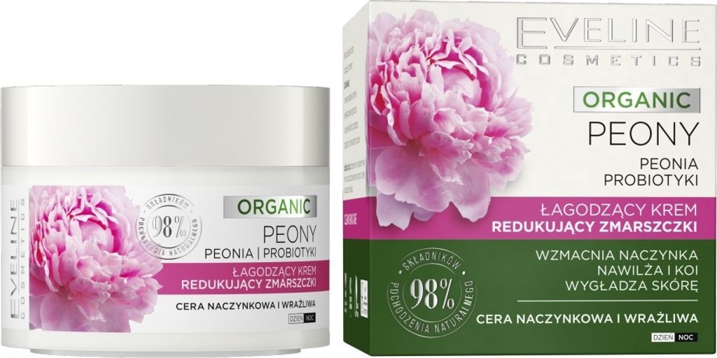 Eveline Organic Krem Do Twarzy 50 Ml Peonia I Probiotyki Zdjęcie produktu 