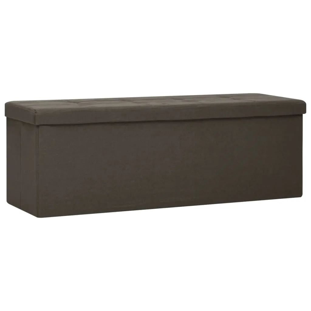 Banc de Lit Pliable Marron Foncé avec Rangement pour Chambre et Salon