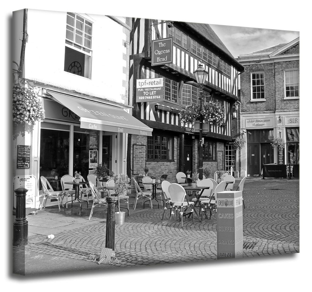 Leinwanddruck Architektur Café 50x40 cm