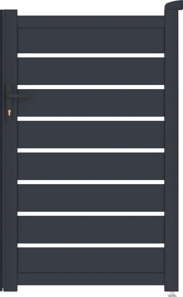 Portillon alu anthracite Goal G21 Reno 100x158 cm droit sans entretien