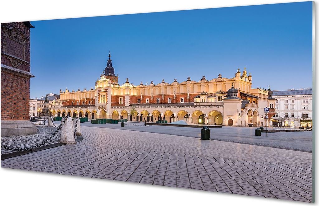 Glasbilder 120x60 Wandkunst Krakow Sunset Halle