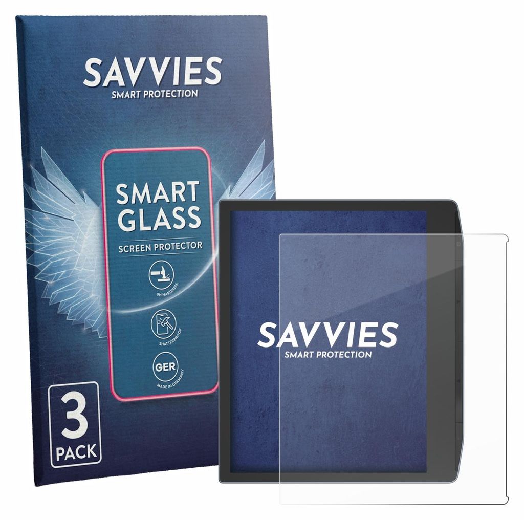 3x Savvies Schutzglas Folie für PocketBook Era Lite 9H Panzer Schutzfolie Glas Displayschutz klar transparent