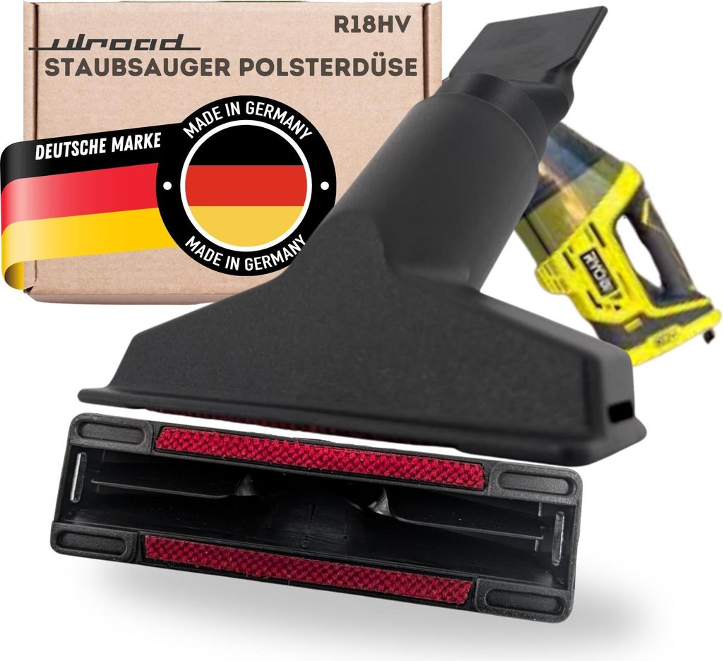ULROAD Staubsauger Polsterdüse kompatibel mit Ryobi 18 V ONE+ HANDSAUGER lange Fugen Düse I R18HV Aufsatz RAK04FC 5132005358 R18HV-0