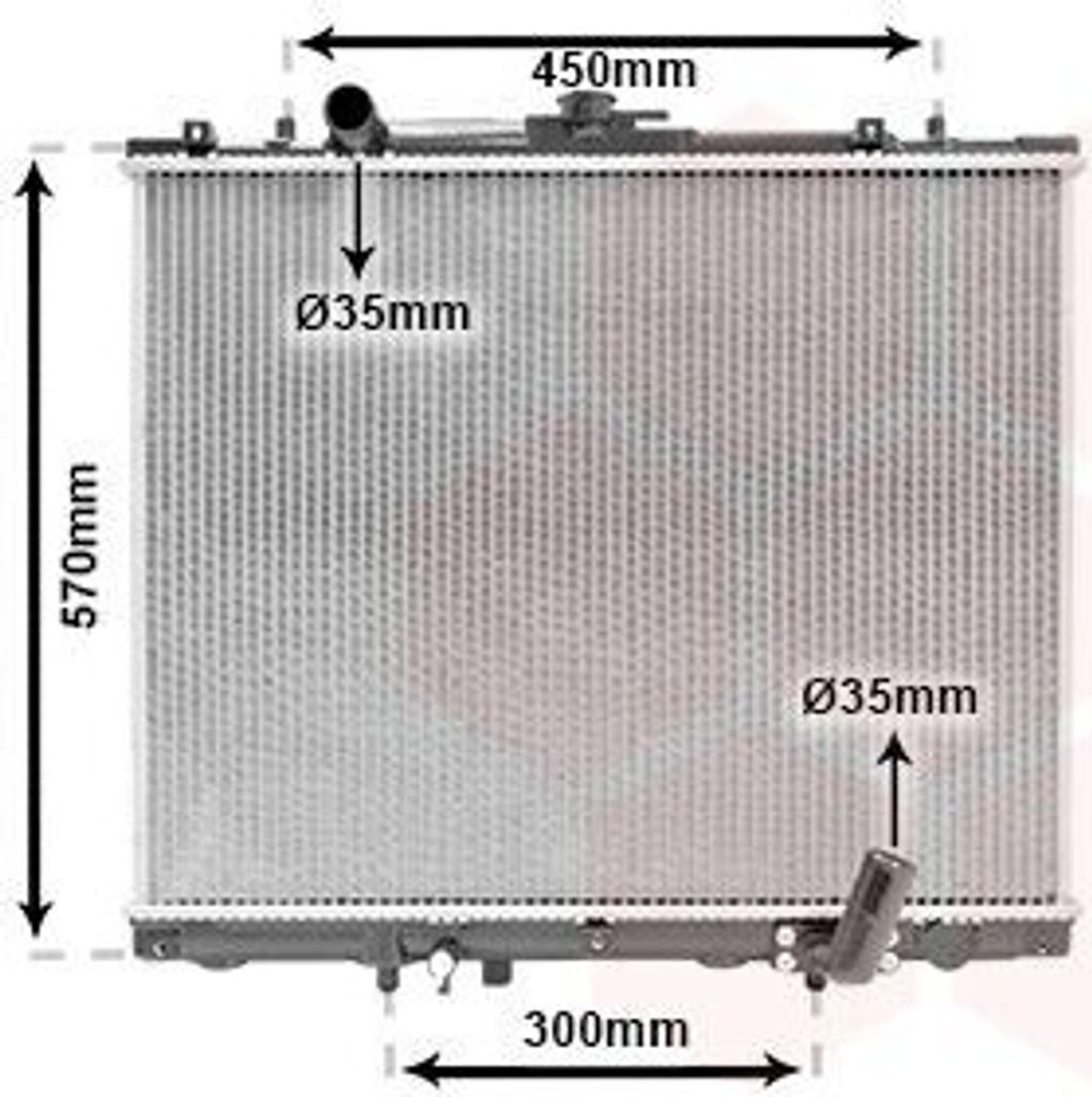 VAN WEZEL 32002162 Kühler Wasserkühler Motorkühler für Produktbild 