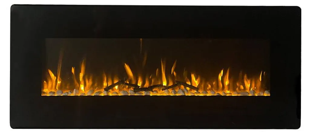 Cheminée décorative murale DALLAS 127cm - Foyer électrique grand format