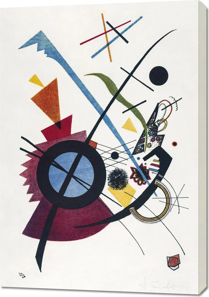 Tableau Kandinsky Vintage Violet 70x100 cm - Décoration Murale Salon