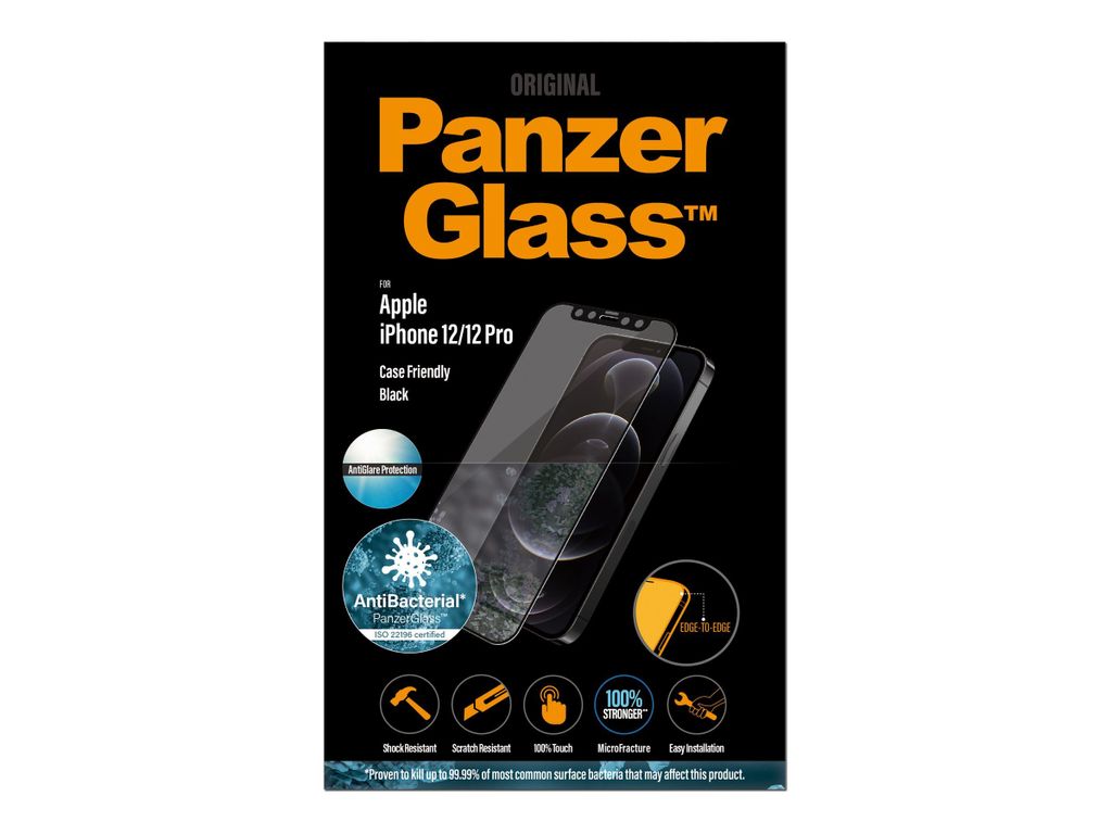 PanzerGlass Glas Blendfrei Displayschutz - Schwarz - für 15,5 cm (6,1 Zoll) LCD iPhone