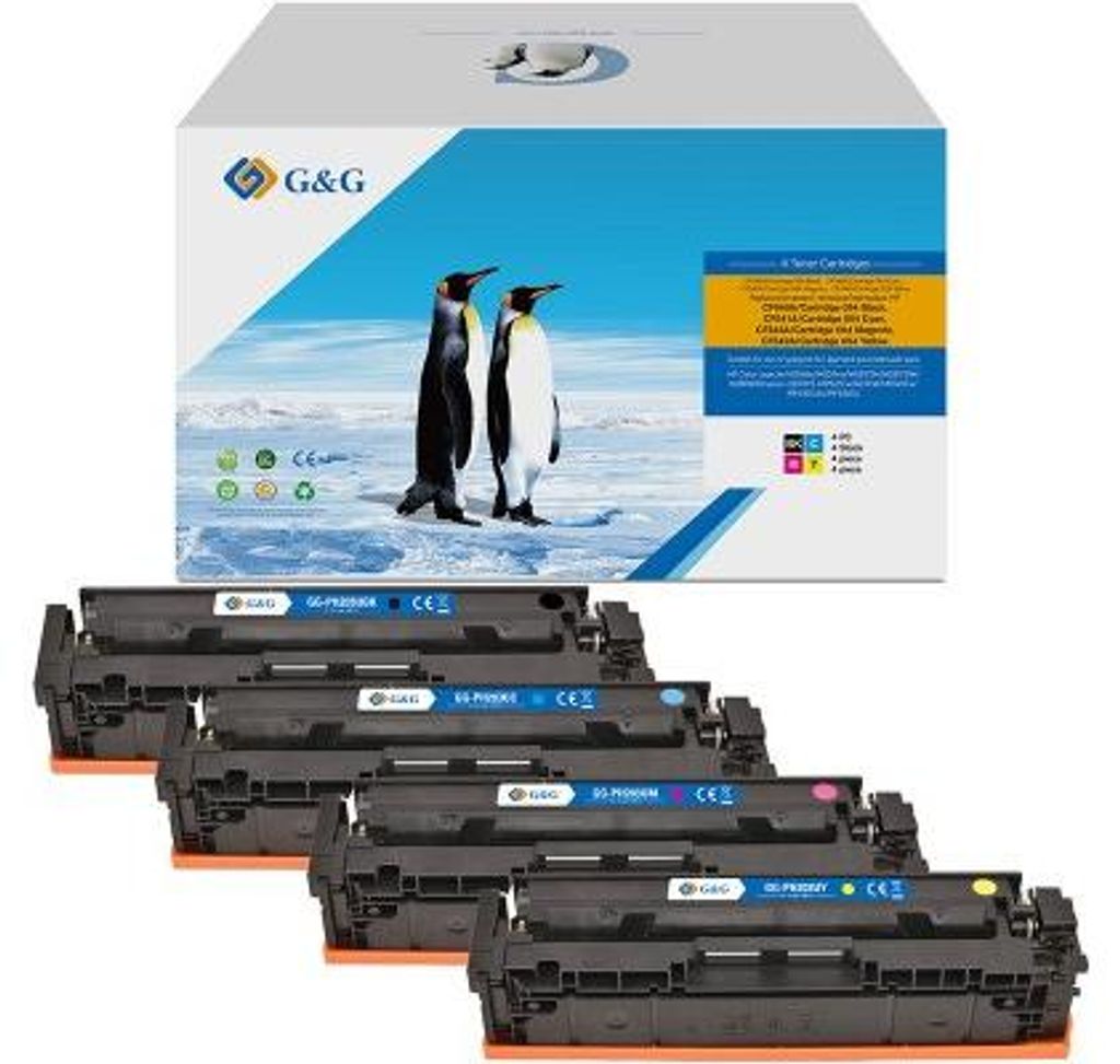 Kompatibel mit HP 203A 4 Toner (1.400 Seiten schwarz / 1.300 Seiten Farbe)