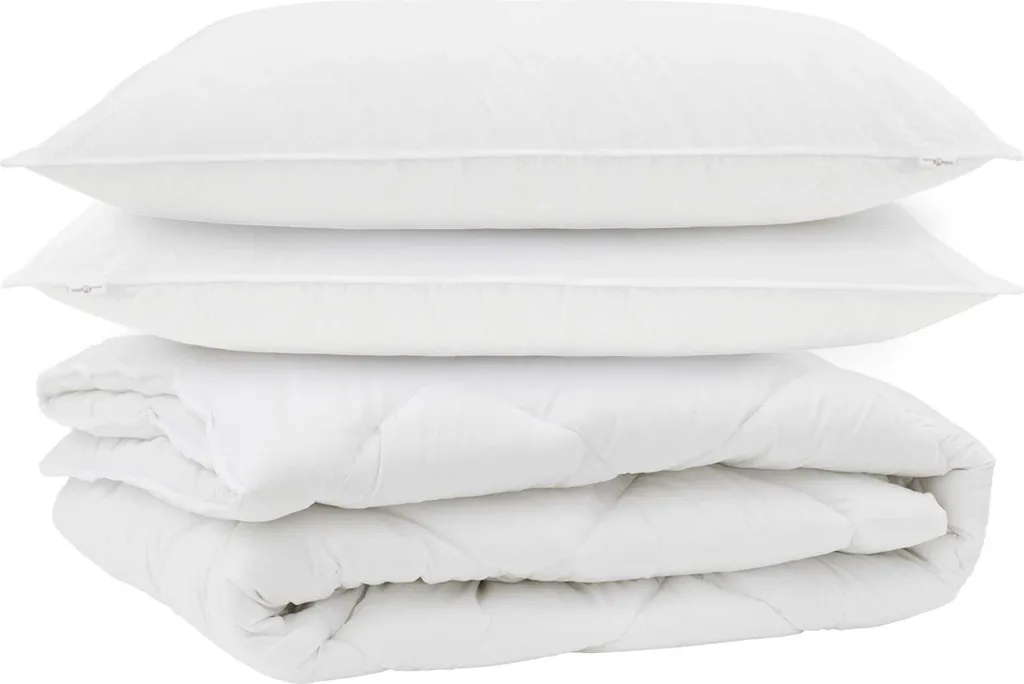 Set Letto Luxury vidaXL: Piumino e Cuscini in Microfibra - Bianco Chic