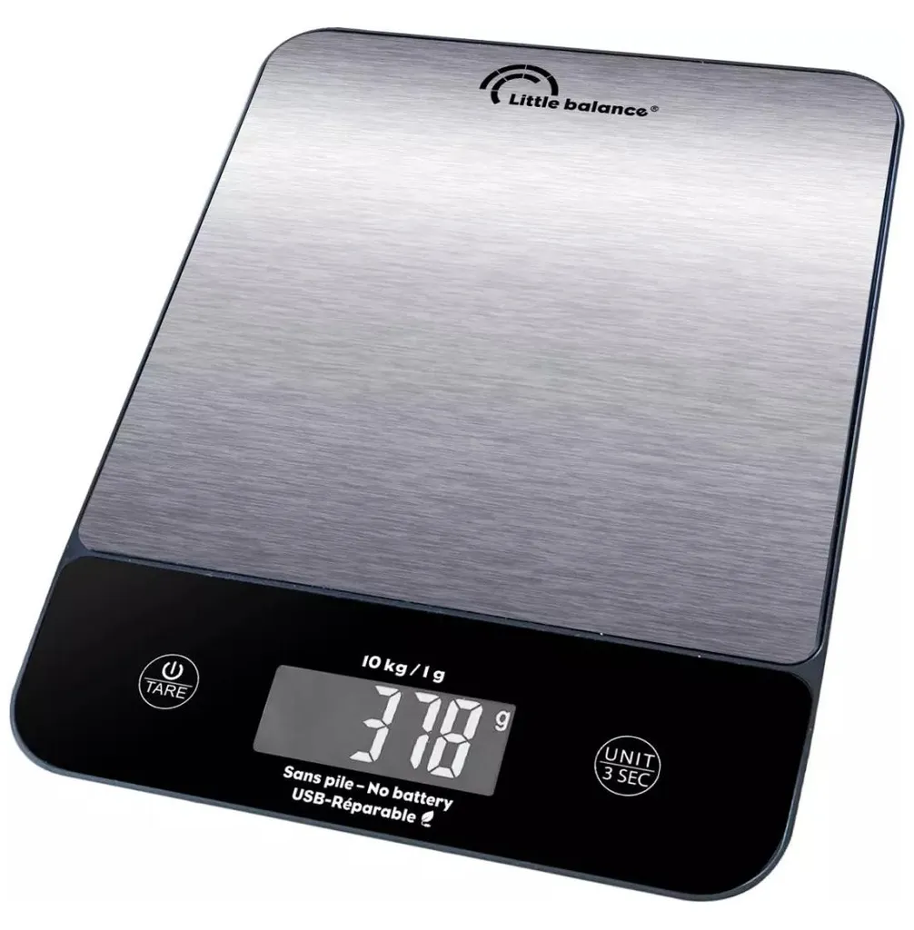 Balance de cuisine USB Genius Inox 10kg Little Balance : fini les piles