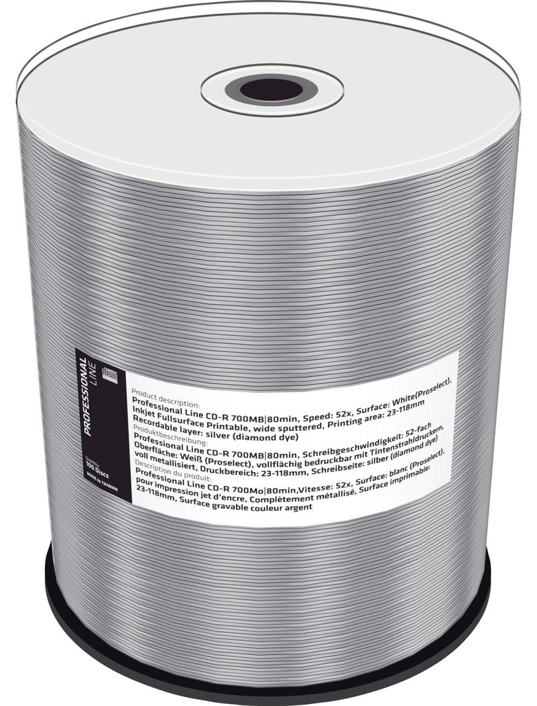 MediaRange MRPL505-C, 52x, CD-R, 120 mm, 700 MB, Produktbild 