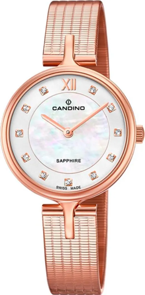 Montre-bracelet pour femmes Candino montre quartz chic avec verre saphir