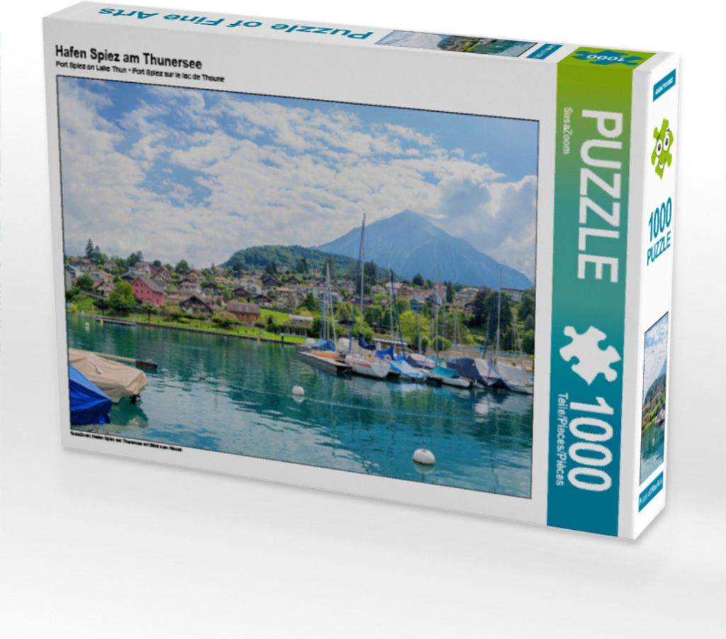 CALVENDO Puzzle Hafen Spiez am Thunersee | 1000 Teile Produktbild 