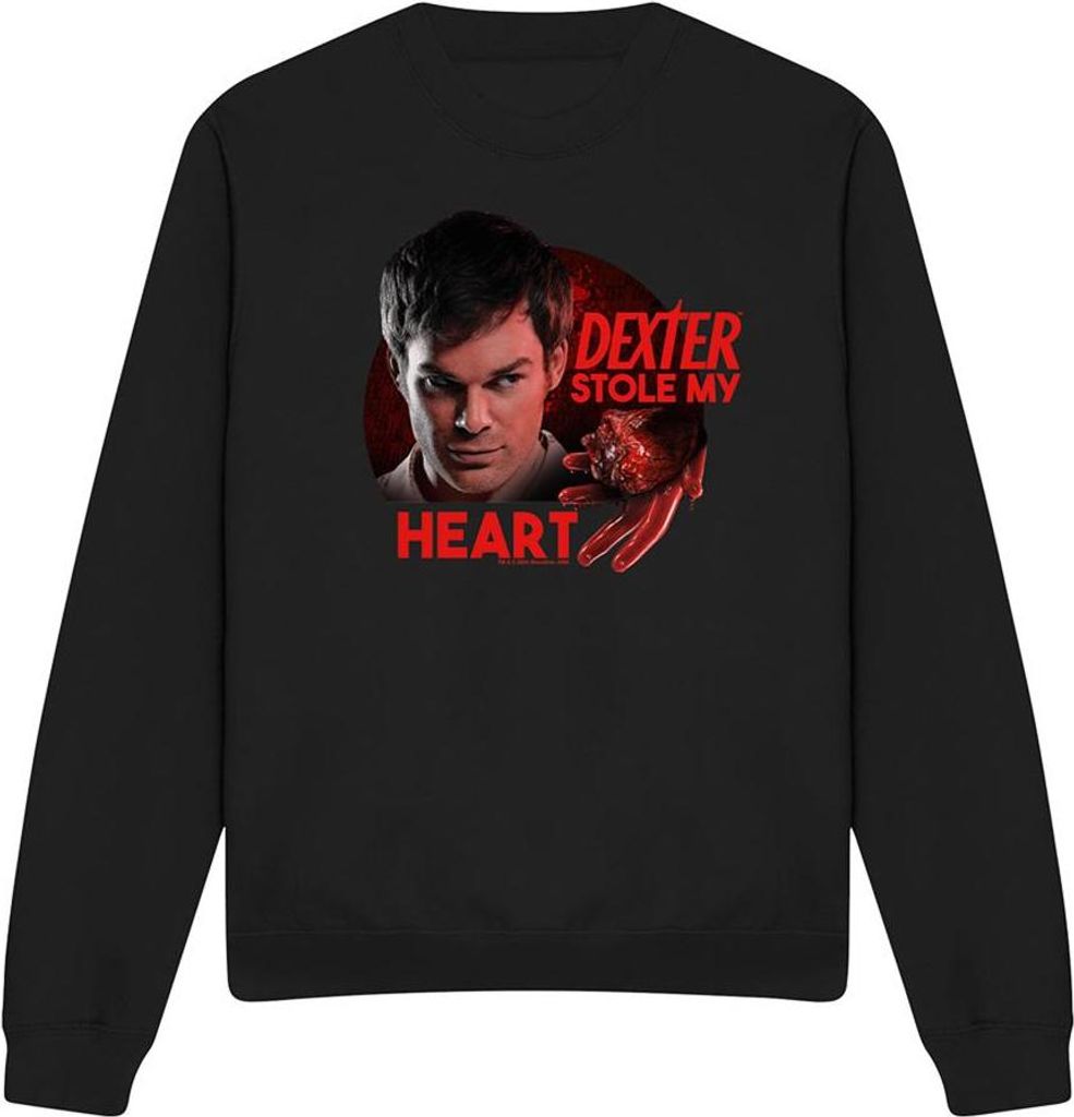 Dexter - "Stole My Heart" Sweatshirt für Herren/Damen Uni TV19960 (XL) (Schwarz)
