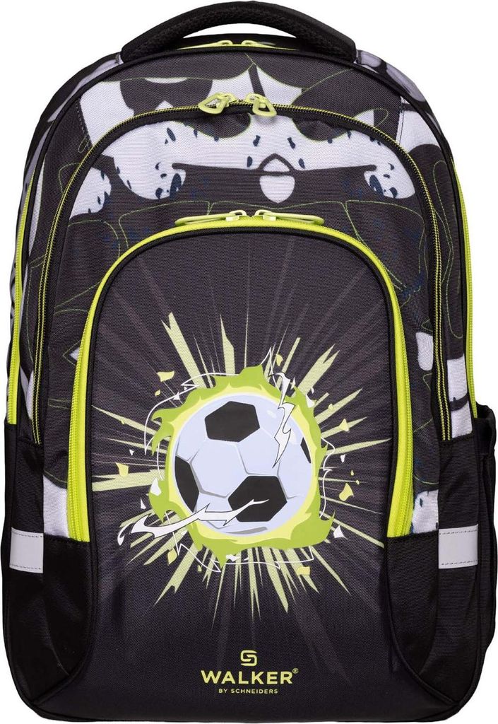 Walker Schulrucksack Rucksack mit Laptopfach Fame Ace Backpack 28L Football schwarz