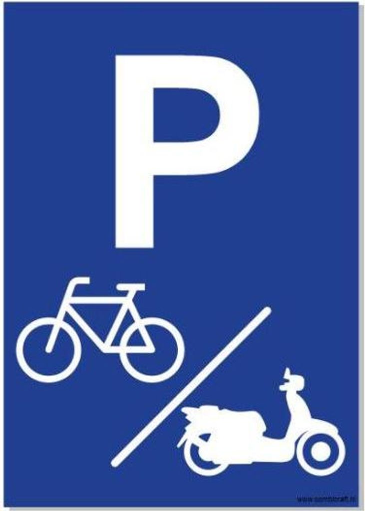 Cartello CombiCraft Parcheggio Biciclette e Scooter - 21x30 Immagine del prodotto 