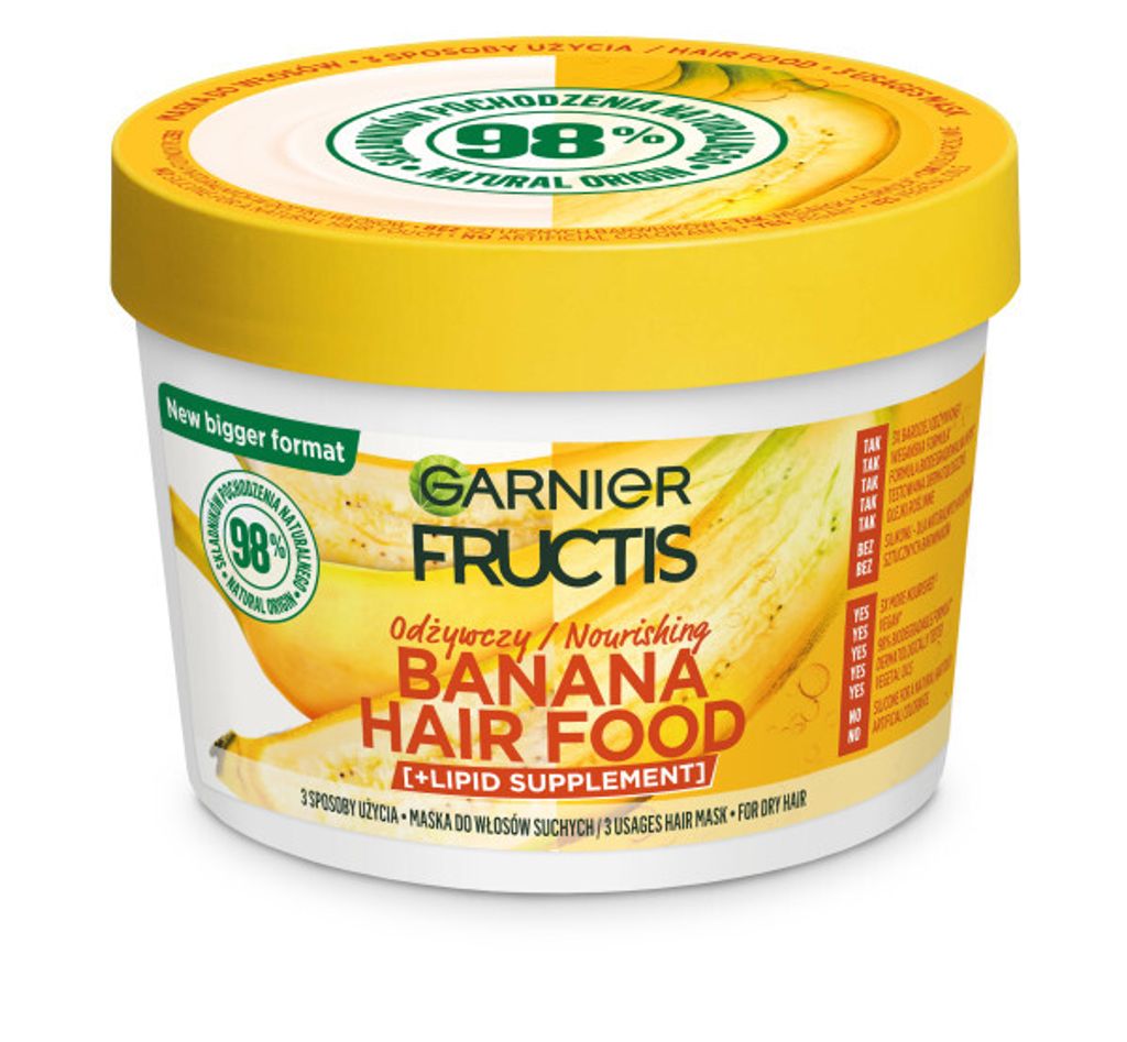 Garnier Fructis Banana Hair Food Pflegende Haarmaske 400 ml